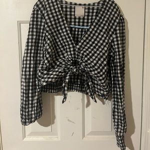 Worn a couple times checkered print shirt